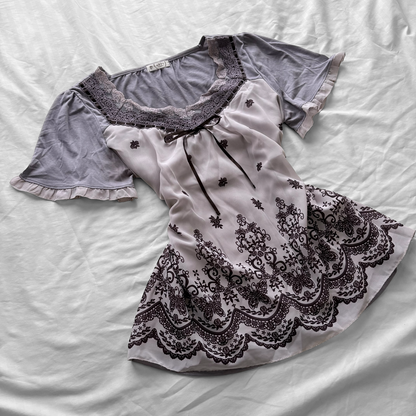 ‘Axes Femme’ Flowy Purple Top
