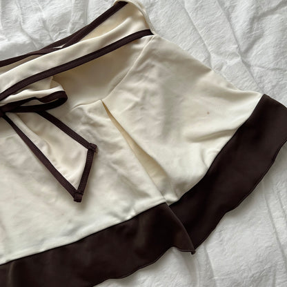 Beige brown coquette Bikini set