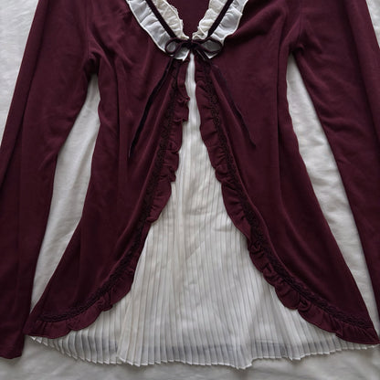 ‘Axes Femme’ Romantic Burgundy Top