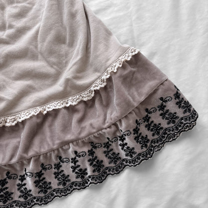 ‘Axes Femme’ beige Lace & sequins cami Top