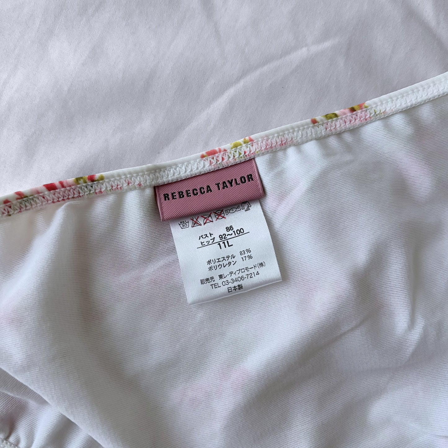 L size•White Floral bikini Set