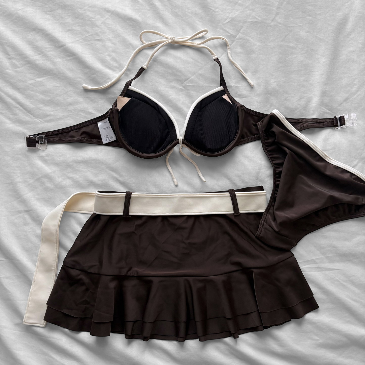M size• Brown & creamy bikini Set