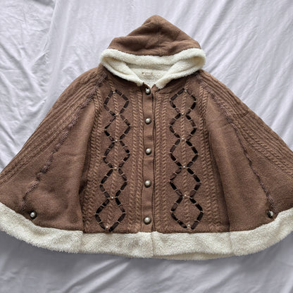 ‘Axes Femme’ Sherpa Poncho