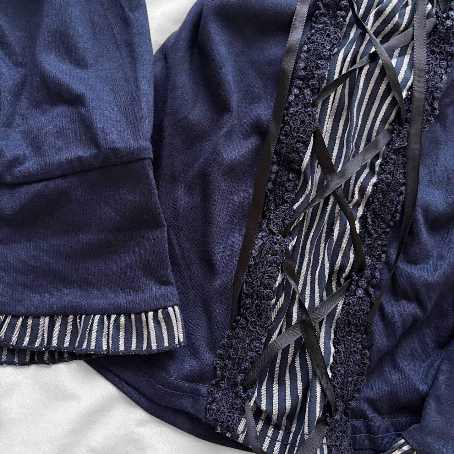 ‘Axes Femme’ Corset Navy Top