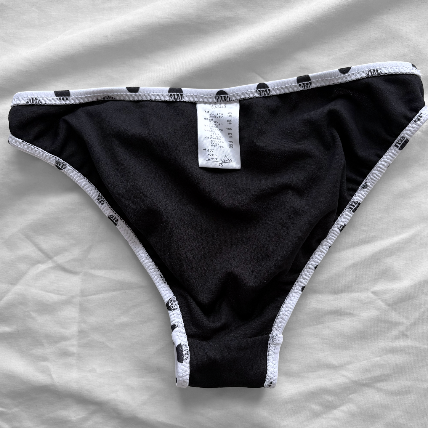 S size•White & dots glittery bikini Set