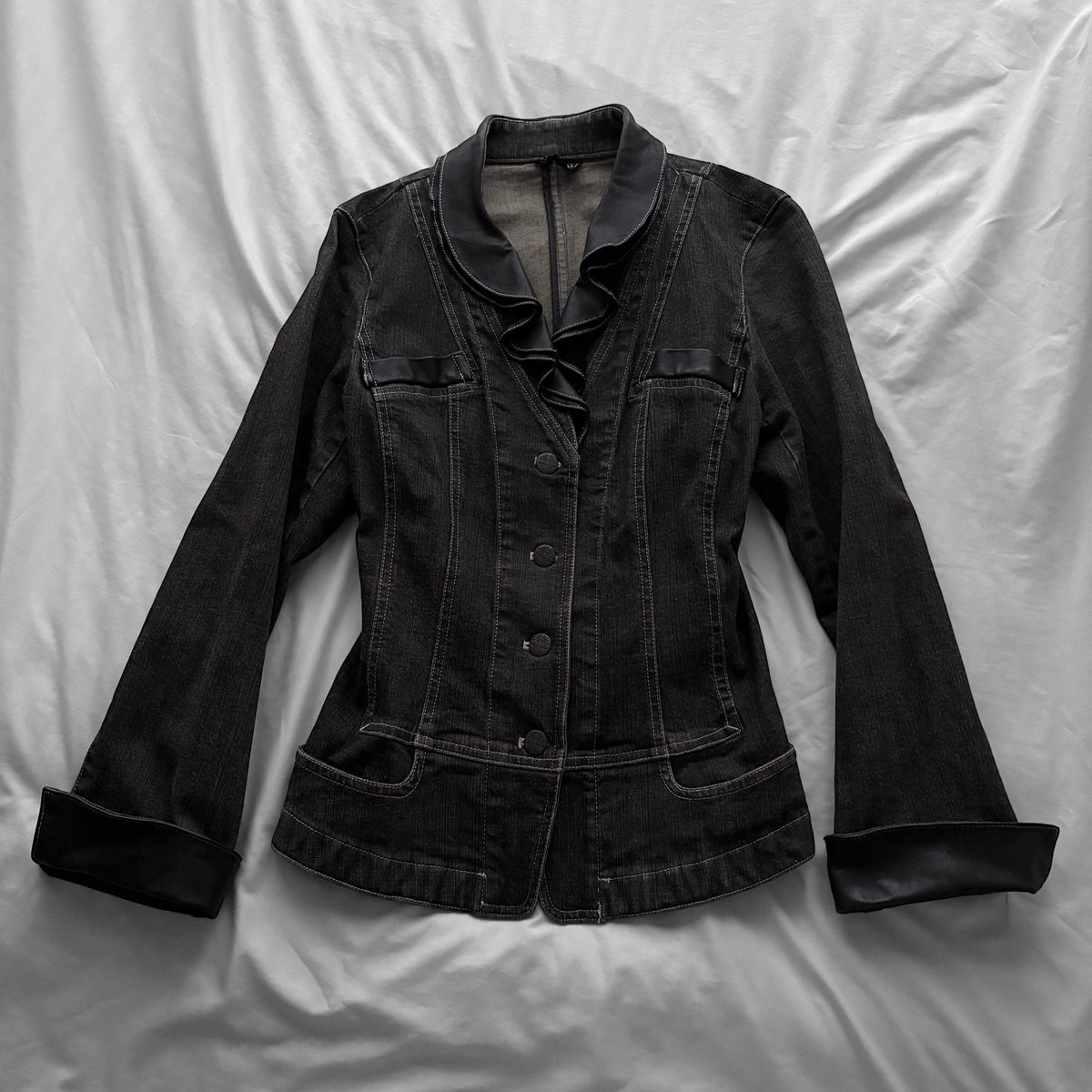 Dark Denim Frilly Jacket