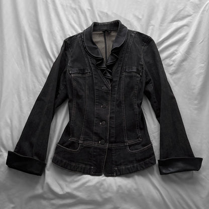 Dark Denim Frilly Jacket