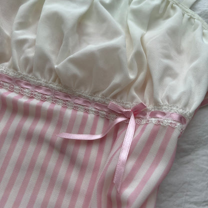 Cottage pink striped cami