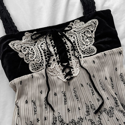 ‘Axes Femme’ Flowy Butterfly Lace Dress
