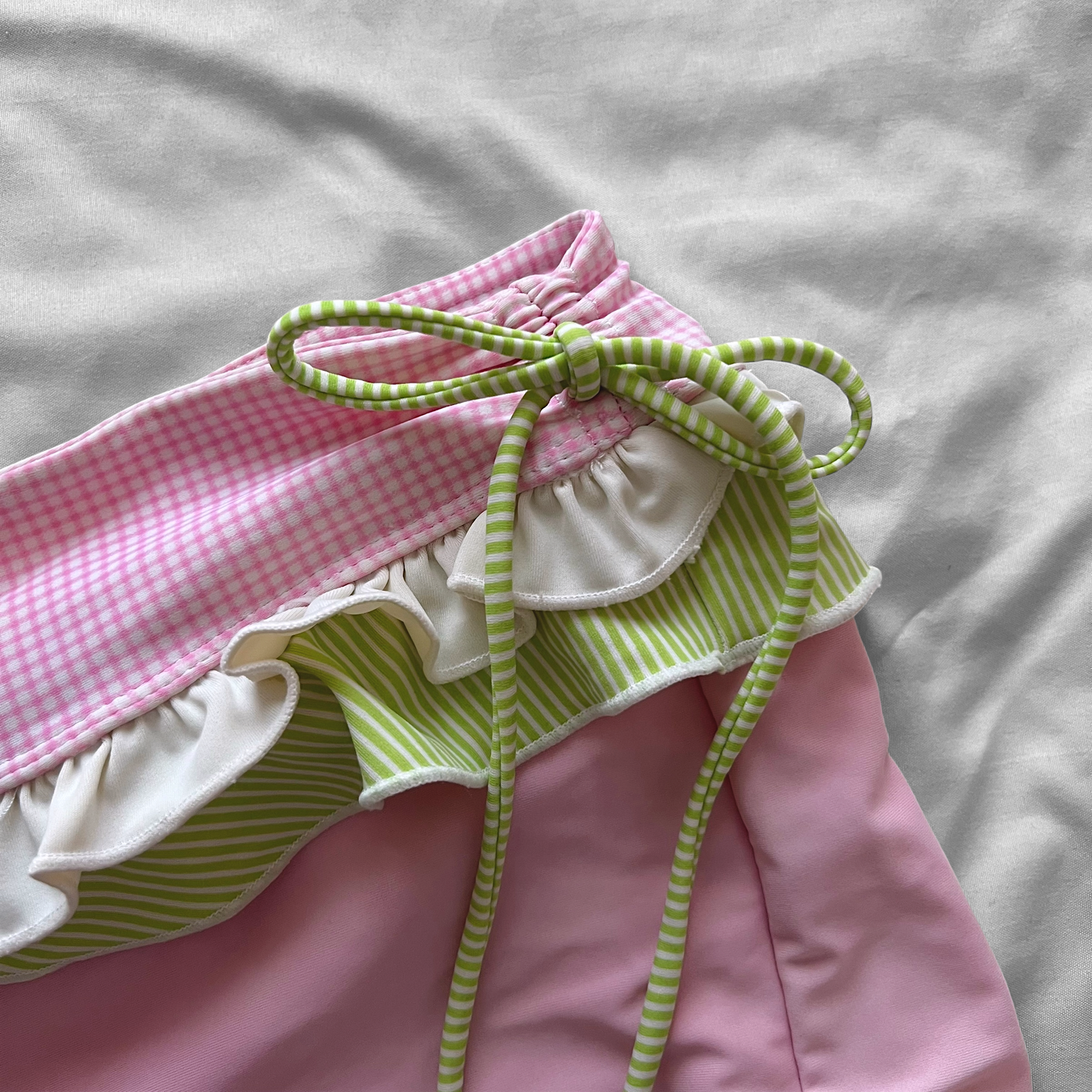 XL size•Adorable Pink & Green bikini Set