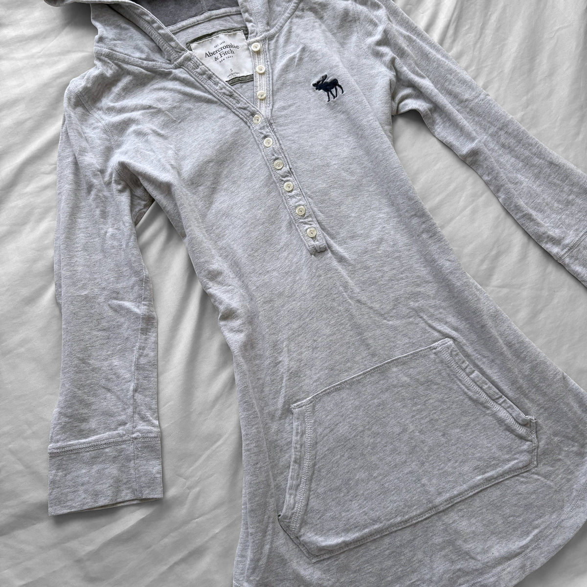 Abercrombie & Fitch Gray Hooded Top