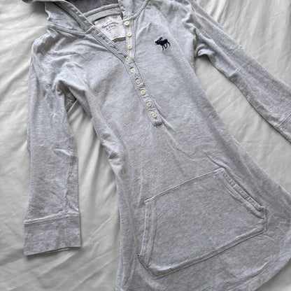 Abercrombie & Fitch Gray Hooded Top