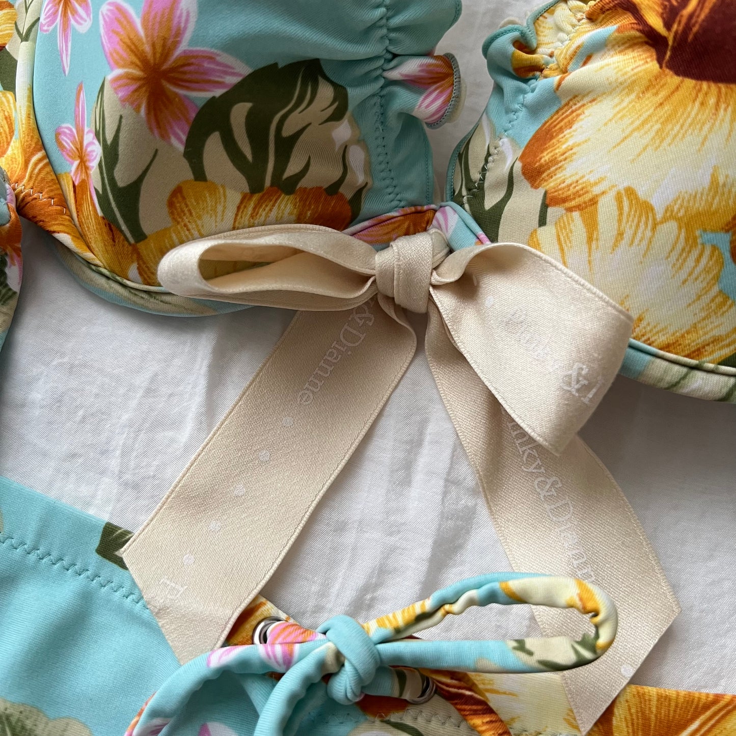 Blue Floral bikini set