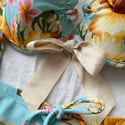 Blue Floral bikini set