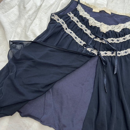 Navy ribbon cami