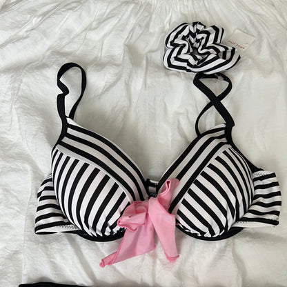 Women's Striped Bikini-Tankini shorts set