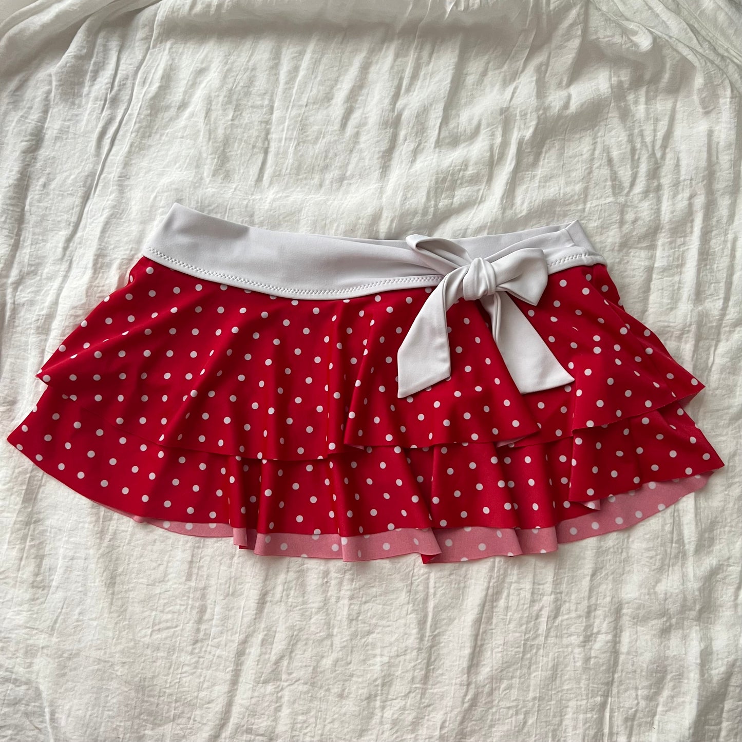 Layered red bikini set