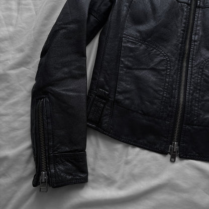 Black Leather Biker Jacket