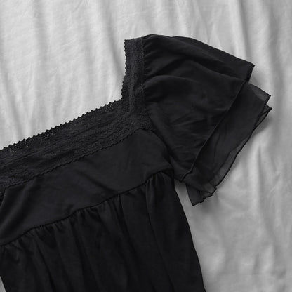 Black Romantic Tunic