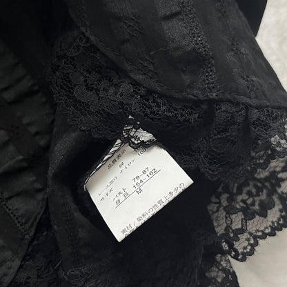 Black lace and ribbon top