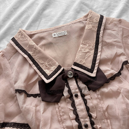 ‘Axes Femme’ Frills & lace Top