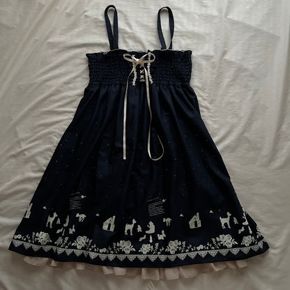 Dark coquette babydoll dress