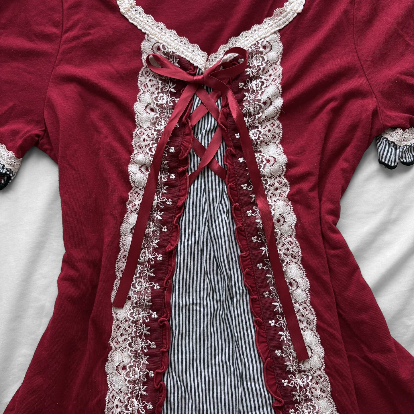 ‘Axes Femme’ Corset Cherry Red Top