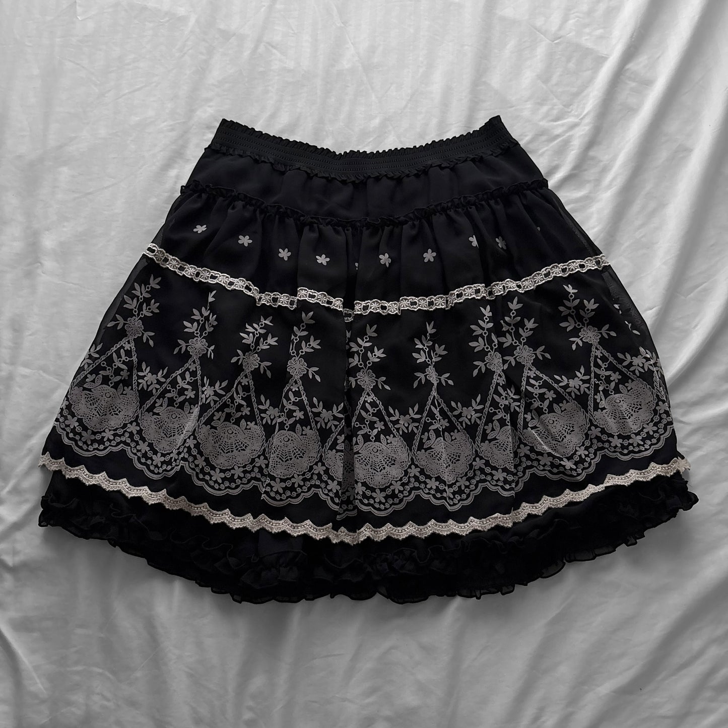 ‘Axes Femme’ Black Frilly Skirt