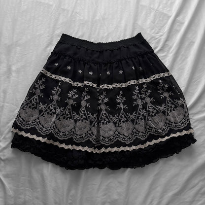 ‘Axes Femme’ Black Frilly Skirt