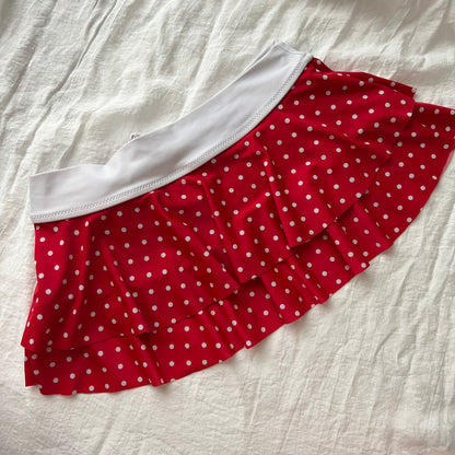 Layered red bikini set