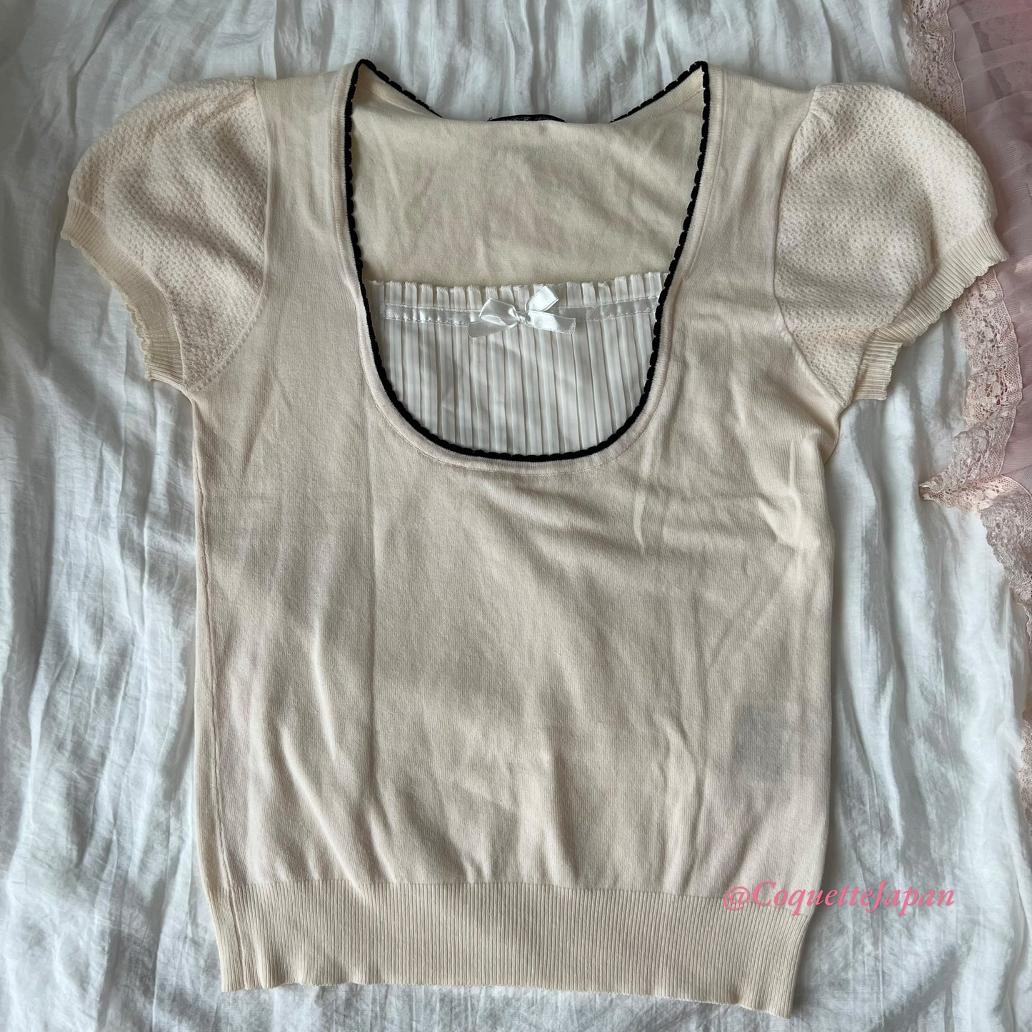 Pink milkmaid top