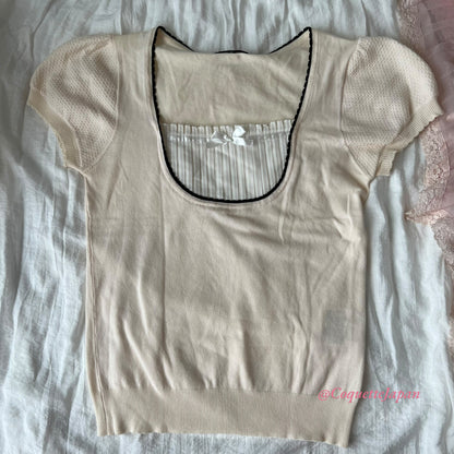 Pink milkmaid top
