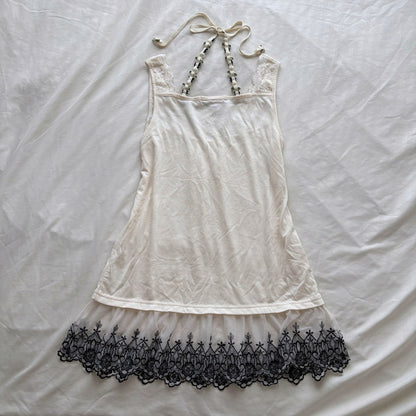 ‘Axes Femme’ Creamy Lace & Roses Cami Top
