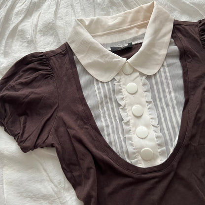 Dark brown top