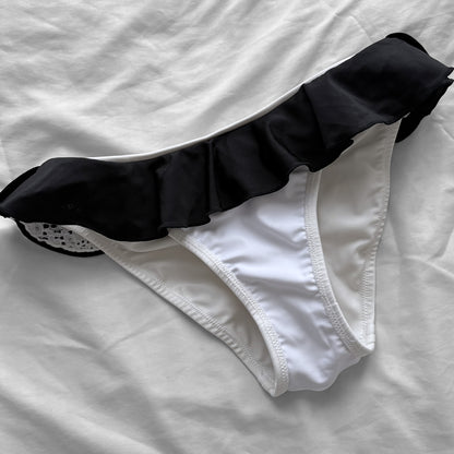 L size•Black & white lace bikini Set