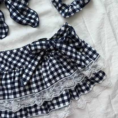 Dark Navy lace bikini set