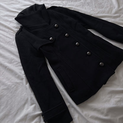 High Collar Black Archive Coat
