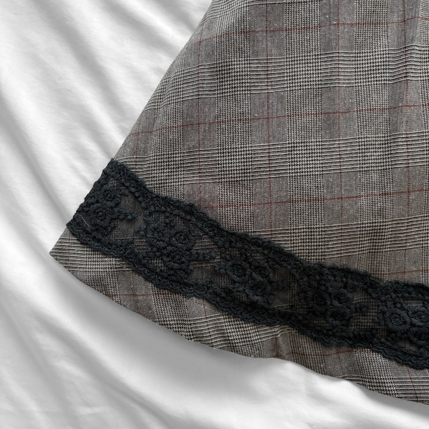 ‘Axes Femme’ Grey Plaid Gothic Dress