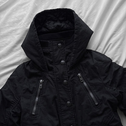 Black Hooded Utility Jacket