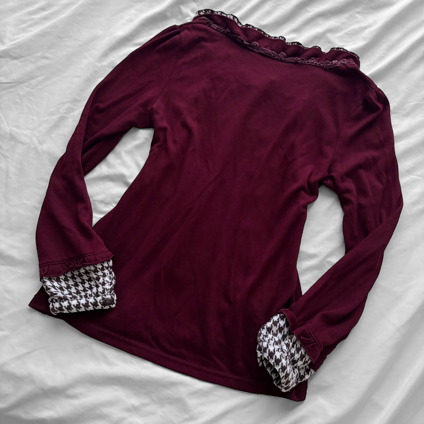 ‘Axes Femme’ Burgundy Layers Top