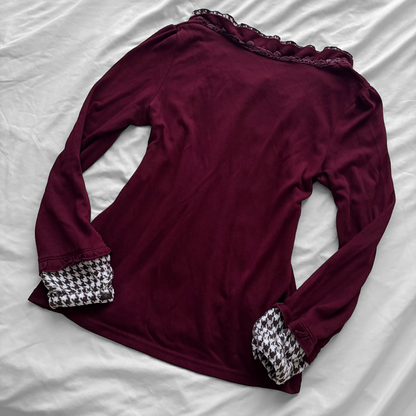 ‘Axes Femme’ Burgundy Layers Top