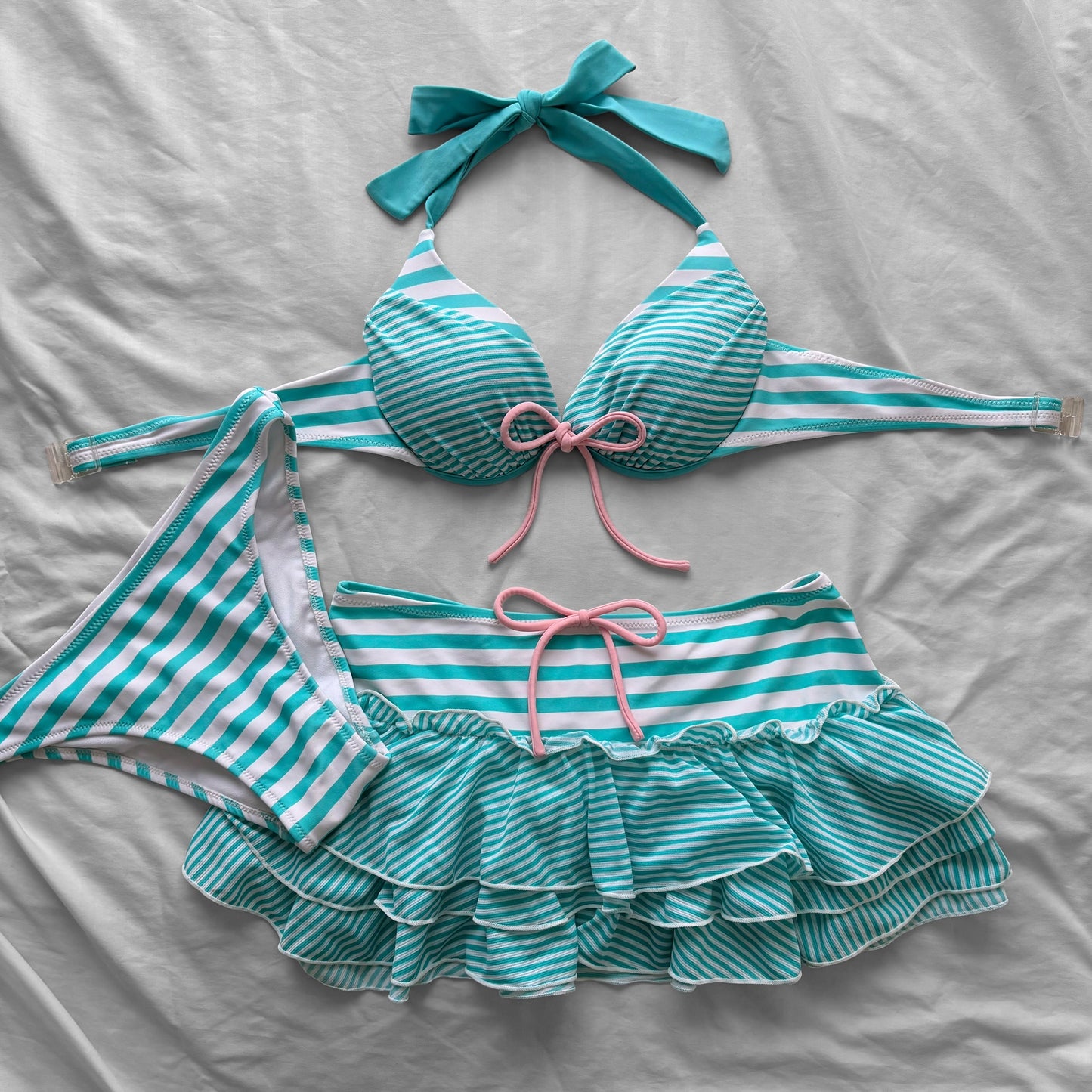 M size•Girly stripes bikini Set