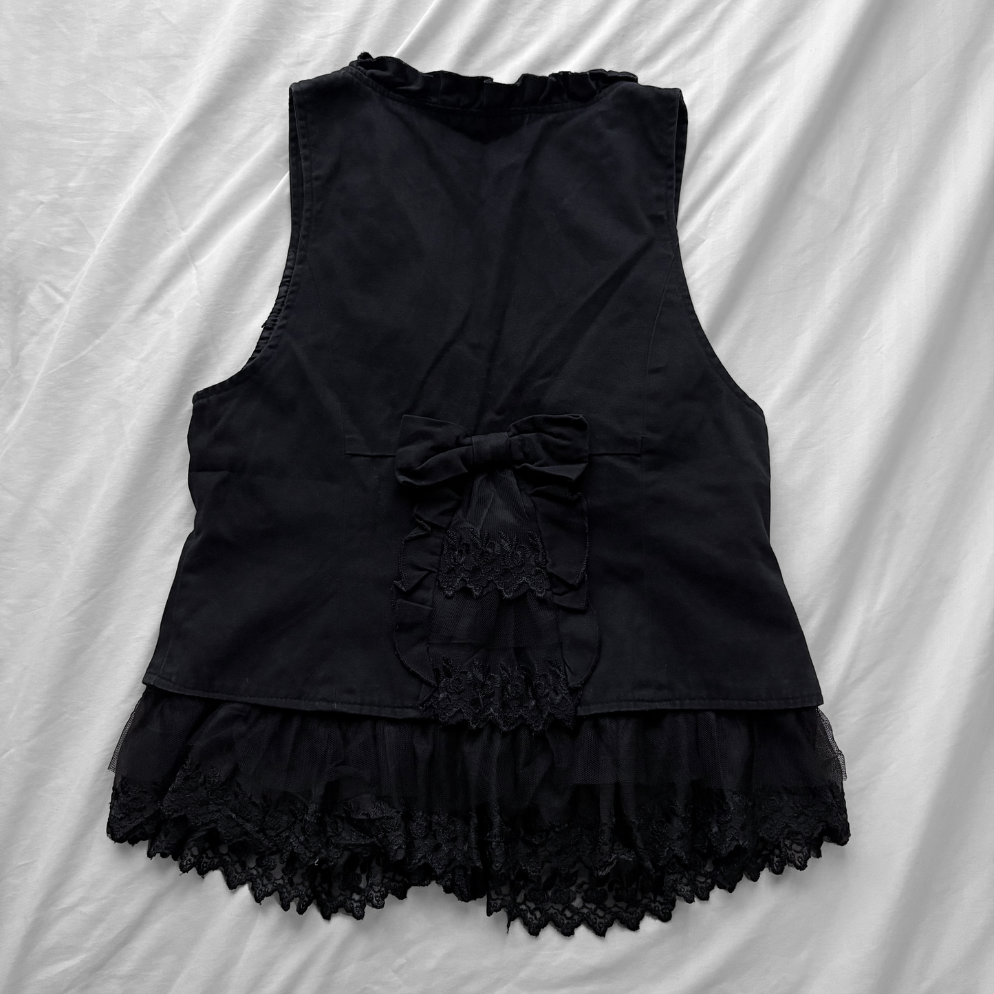 ‘Axes Femme’ Black Vest Top