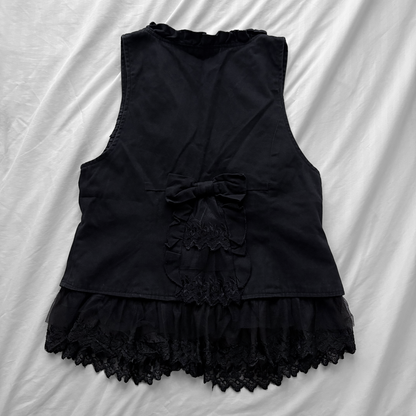 ‘Axes Femme’ Black Vest Top