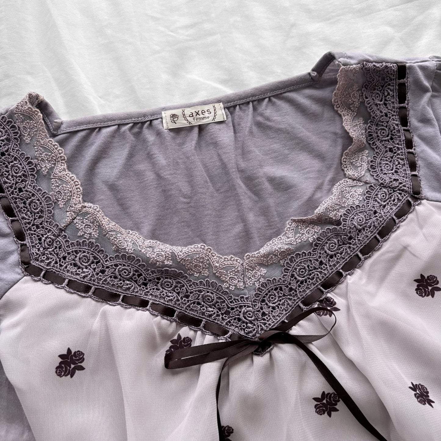 ‘Axes Femme’ Flowy Purple Top