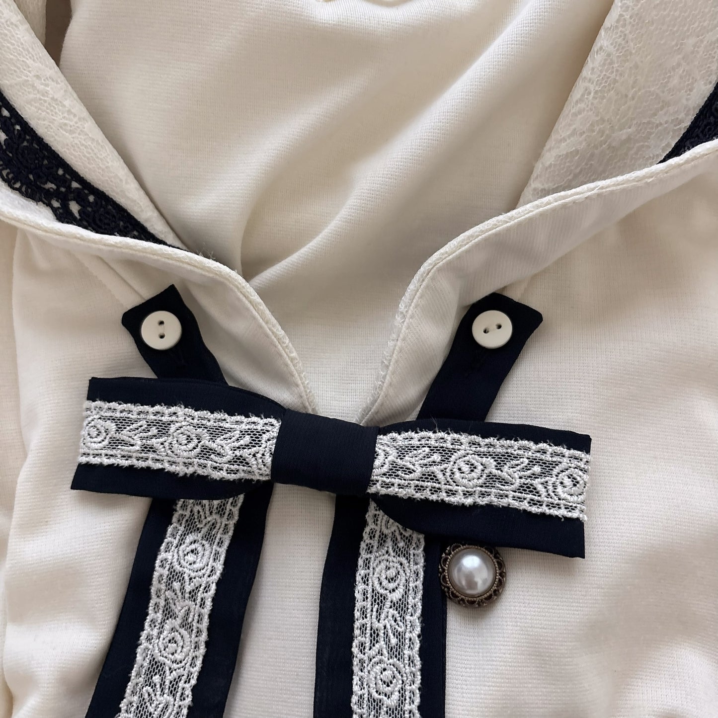 ‘Axes Femme’ Creamy Sailor Dress