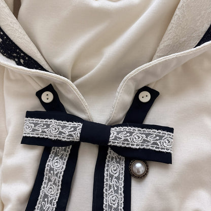 ‘Axes Femme’ Creamy Sailor Dress
