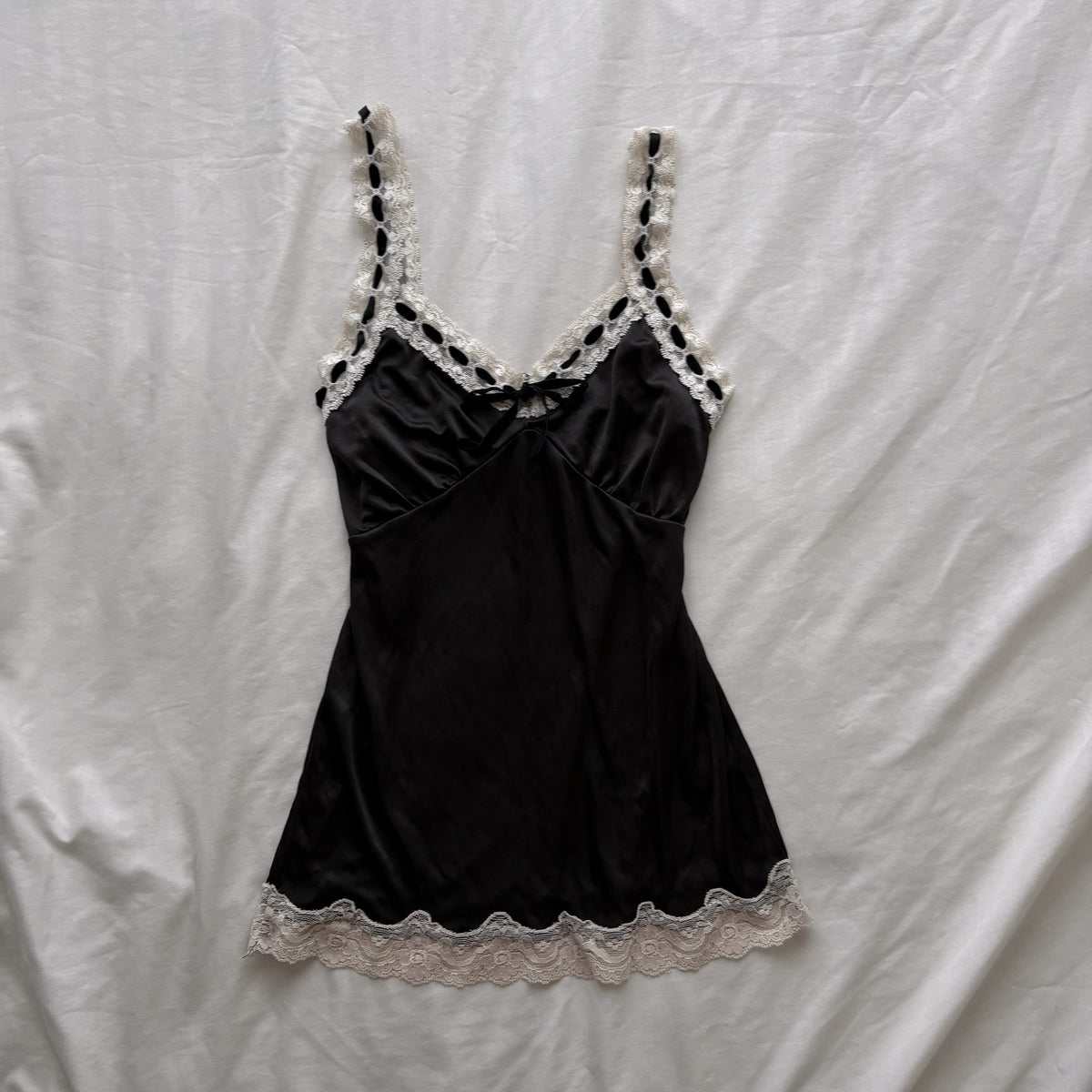 Black & White Lace Camisole