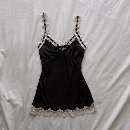 Black & White Lace Camisole