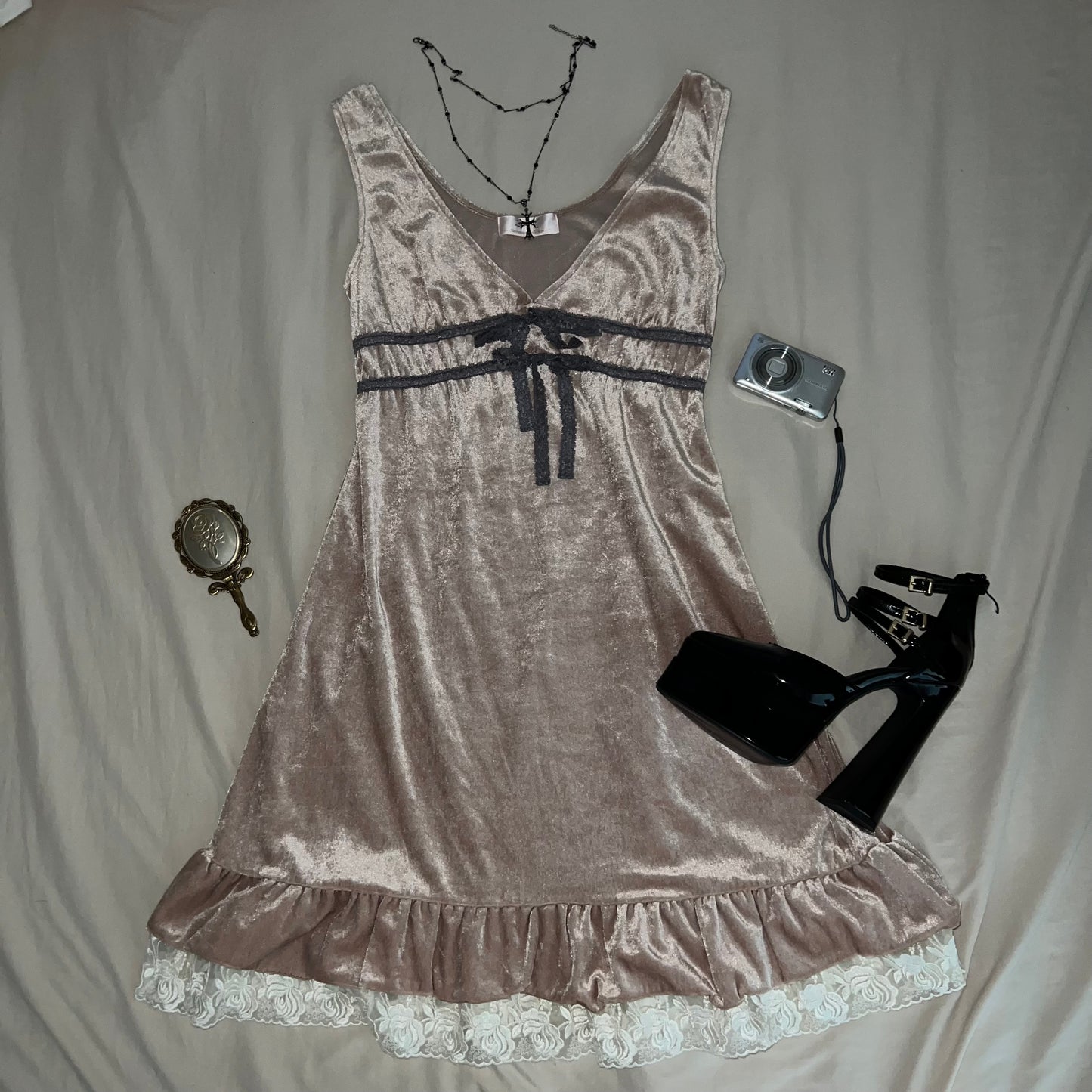 Velvet lace dress